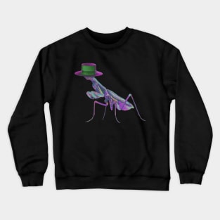 Mantis with a hat Crewneck Sweatshirt